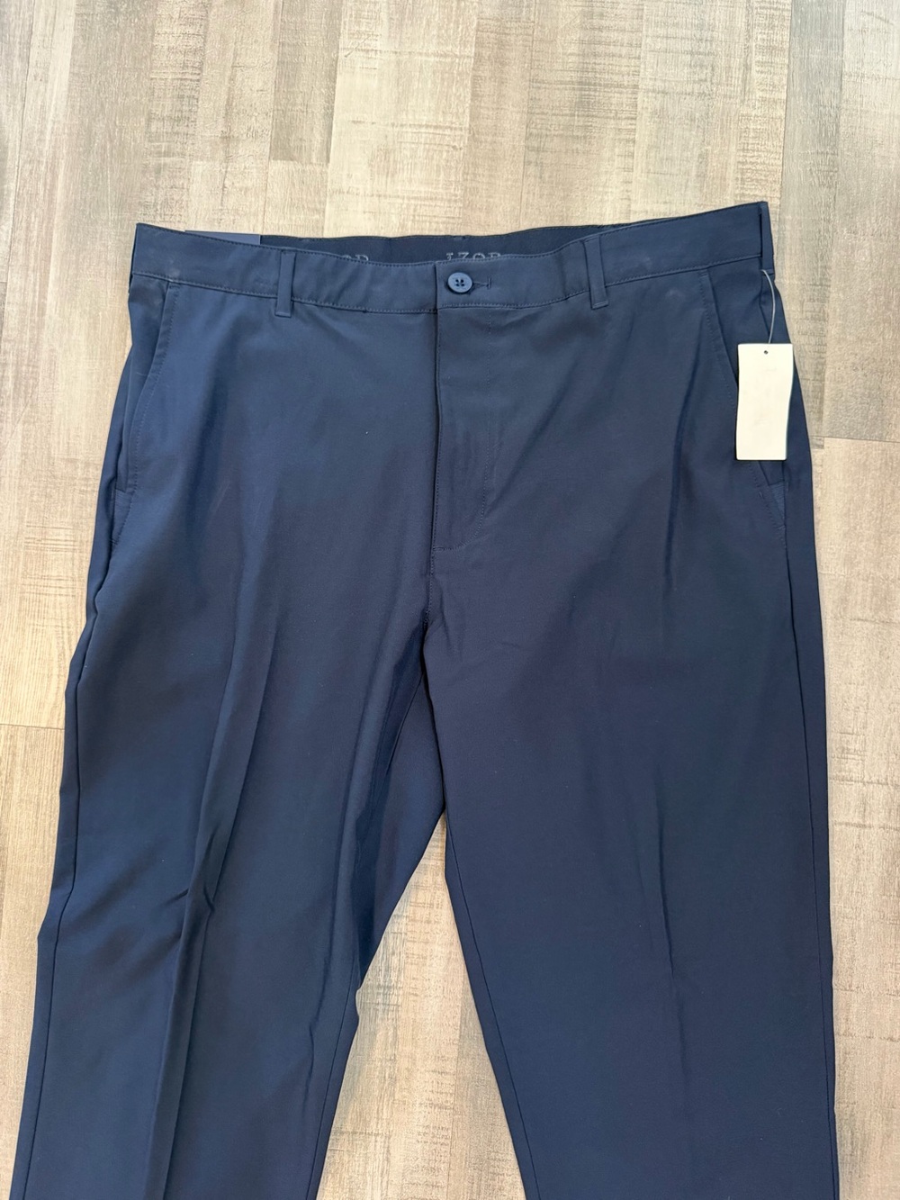 IZOD Golf Swingflex Pants Mens 36x32 Navy Straight Fit Stretch Flat Front NWT